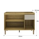 Ver imagem 3 de Armário Balcão de Cozinha 120cm com 3 Portas e 1 Gaveta 2405 Yescasa Marrom/Mel/Arenas