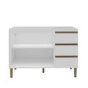 Ver imagem 2 de Balcão de Cozinha 2 Portas 3 Gavetas 120cm 2407 Yescasa Branco