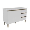 Ver imagem 1 de Balcão de Cozinha 2 Portas 3 Gavetas 120cm 2407 Yescasa Branco