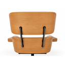 Ver imagem 2 de Poltrona Charles Eames com Puff - Couro Marrom Telha 215 - Freijó