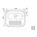 Ver imagem 3 de Tanque de Embutir Tramontina 27 Litros - 50cm x 40cm x 23cm