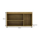 Ver imagem 2 de Armário Aéreo 120cm com 2 Portas e 1 Nicho 2305 Yescasa Marrom/Mel