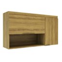 Ver imagem 1 de Armário Aéreo 120cm com 2 Portas e 1 Nicho 2305 Yescasa Marrom/Mel