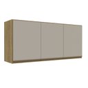 Ver imagem 1 de Armário Aéreo 3 Portas 120cm 2406 Yescasa Marrom/Mel/Arenas