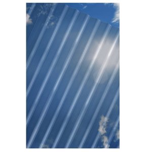 Kit com 5 Telhas Policarbonato 244x50cm Onda Baixa Cristal