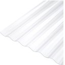 Ver imagem 3 de Kit com 5 Telhas Policarbonato 244x50cm Onda Baixa Cristal