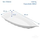 Ver imagem 2 de Kit 06 Barca Barco para Açaí Sushi Sashimi Bandeja 22 Preto
