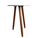 Ver imagem 5 de Mesinha de Canto Pé Palito Retrô Mdf 52cm com Pés em Madeira:branco