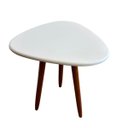Ver imagem 4 de Mesinha de Canto Pé Palito Retrô Mdf 52cm com Pés em Madeira:branco