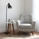 Ver imagem 2 de Mesinha de Canto Pé Palito Retrô Mdf 52cm com Pés em Madeira:branco