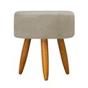 Ver imagem 1 de Puff Redondo Decorativo Pés Palitos Quarto - Bege