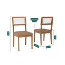 Ver imagem 4 de Conjunto Sala de Jantar Caju 210cm sem Vidro com 8 Cadeiras Palmas Marrom/Cinamomo/Kaki