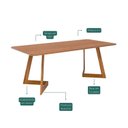 Ver imagem 5 de Conjunto Sala de Jantar Caju 210cm sem Vidro com 8 Cadeiras Palmas Marrom/Cinamomo/Kaki