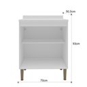 Ver imagem 3 de Armário Balcão de Cozinha 70cm com Tampo 25mm e 2 Portas 2408 Yescasa Branco