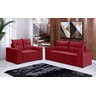Conjunto Sofá de Veludo 3 e 2 Lugares Estilo Estofados Las Vegas 2,00x1,50m "vermelho" - 1