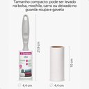 Ver imagem 6 de Kit Rolo Adesivo Tira Pelos e Fiapos Limpa Roupas Sofa Cama 50 Folhas Branco Sanremo