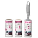 Ver imagem 7 de Kit Rolo Adesivo Tira Pelos e Fiapos Limpa Roupas Sofa Cama 50 Folhas Branco Sanremo