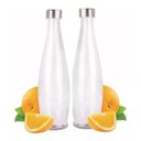 Ver imagem 6 de Kit 4 Garrafas Vidro Acqua 1 Litro Transparente 32cm Tampa Inox - Tuut