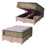 Cama Box Baú Colchão Casal Queen Probel Molas Guarda Costas Max Pillow Top 158x198x81cm Bege/ - 3