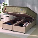 Ver imagem 3 de Cama Box Baú Colchão Casal Queen Probel Molas Guarda Costas Max Pillow Top 158x198x81cm Bege/