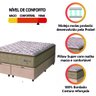 Cama Box Baú Colchão Casal Queen Probel Molas Guarda Costas Max Pillow Top 158x198x81cm Bege/ - 6