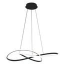Ver imagem 5 de Lustre Luminária 3000k Orgon Pendente Iluminação Arco Led Perfil Infinito Moderno Luxo Sala de Janta