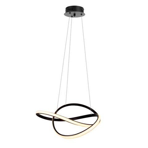 Lustre Luminária 3000k Orgon Pendente Iluminação Arco Led Perfil Infinito Moderno Luxo Sala de Janta