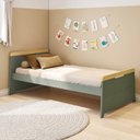 Ver imagem 1 de Cama Solteiro com LED Petit Casatema MadeiraOriginals Verde/Mel