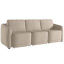 Ver imagem 1 de Sofá Cama para Sala de Estar 4 Lugares 336cm Montserrat K01 Linho Bege - Lyam Decor