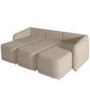 Ver imagem 6 de Sofá Cama para Sala de Estar 4 Lugares 336cm Montserrat K01 Linho Bege - Lyam Decor