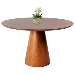 Mesa de Jantar Cone Base Mel Tampo Redondo Laminado 0,90 Cm - 2