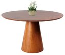 Ver imagem 2 de Mesa de Jantar Cone Base Mel Tampo Redondo Laminado 0,90 Cm