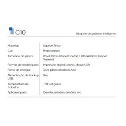 Fechadura Eletrônica Movél Tech 1001-c10 Advance - 4