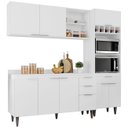 Ver imagem 2 de Armário de Cozinha com Tampo Cp02 210cm Pérola Branco Z34 - Mpozenato