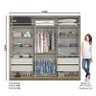 Guarda Roupa Casal Instyle 6 Portas Nature/Off White - Móveis Henn - 7