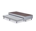 Ver imagem 1 de Cama Box Casal com Auxiliar Espuma Sintético Cinza 62x138x188