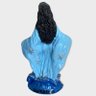 Escultura Orixá Iemanjá Negra Manto Azul em Resina 13 cm - 3
