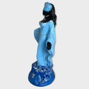 Ver imagem 4 de Escultura Orixá Iemanjá Negra Manto Azul em Resina 13 cm
