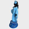 Escultura Orixá Iemanjá Negra Manto Azul em Resina 13 cm - 4