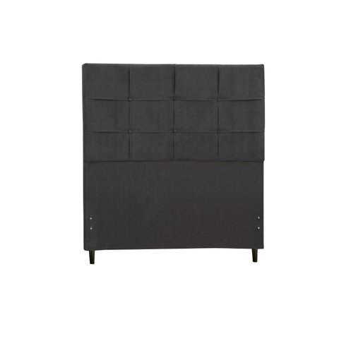 Cabeceira New Style Estofada Com Botão de Tecido para Cama Box Solteiro 94Cm Preto - JBE Móveis