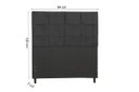 Ver imagem 2 de Cabeceira New Style Estofada Com Botão de Tecido para Cama Box Solteiro 94Cm Preto - JBE Móveis