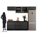 Ver imagem 3 de Cozinha Modulada Compacta com Tampo 5 Peças 280cm Etna Poliman Móveis