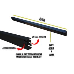 Kit 2 Pçs Suporte Pia/ Tanque 40cm - Chumbar - Preto (grapa) - 2