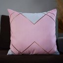 Ver imagem 4 de Kit com 4 Capas para Almofadas Decorativas Geométrico Rosa