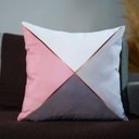 Ver imagem 3 de Kit com 4 Capas para Almofadas Decorativas Geométrico Rosa