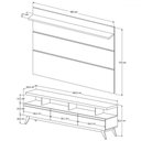 Ver imagem 4 de Rack com Painel para Tv até 72 Polegadas Hera 3 Gavetas Off White/nature - Pnr Móveis