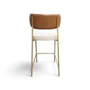 Ver imagem 6 de Kit 03 Banquetas Media Melissa Aço Dourado Bege Caramelo
