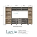 Ver imagem 3 de Cozinha Completa Modulada Lavinia 14 Portas 3 Gavetas MDP Bege J Carvalho Móveis