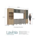 Ver imagem 6 de Cozinha Completa Modulada Lavinia 14 Portas 3 Gavetas MDP Bege J Carvalho Móveis