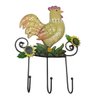 Gancho Triplo Galo Flores Kit 4 Uni Pendura Chaves Parede Decoraçao Casa Quarto Multiuso - 2